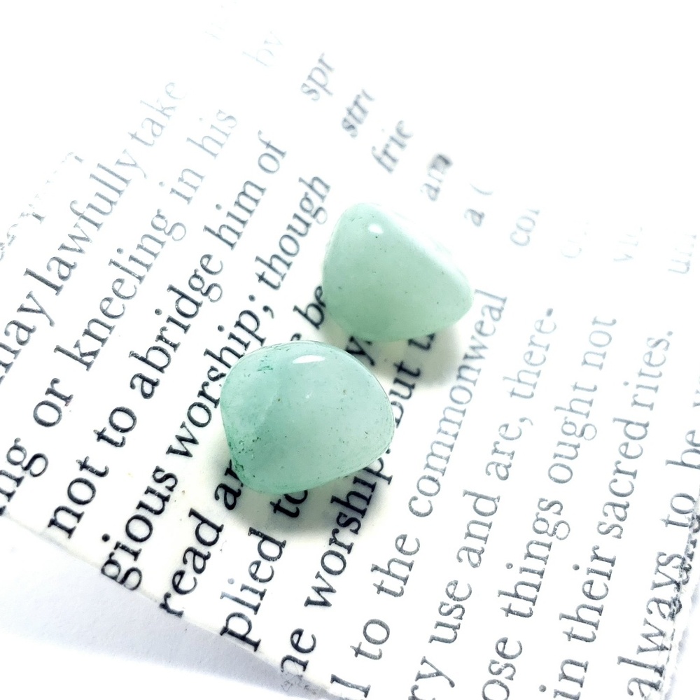 Aventurine studs - Picture 5 of 7